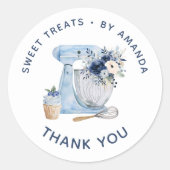 Blue Mixer Dank u Ronde Sticker (Voorkant)