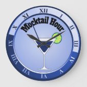 Blue Mocktail Hour Bar-klok Grote Klok (Voorkant)