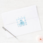 Blue Mod Elephants Square Envelope Seals 20 Vierkante Sticker (Envelop)