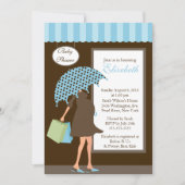 Blue Mod Ma Baby Shoppe Boy Baby shower Kaart (Voorkant)
