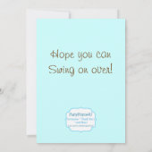 Blue Mod Monkey Boys Birthday Party nodigt uit Kaart (Achterkant)