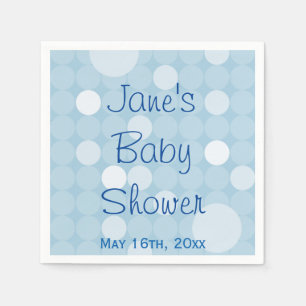 Blue Mod Polka Dot Baby shower Napkins Servetten