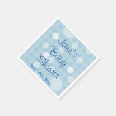 Blue Mod Polka Dot Baby shower servetten (Hoek)