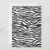 Blue Mod Zebra Print Baby Shower Invitaties Kaart (Achterkant)