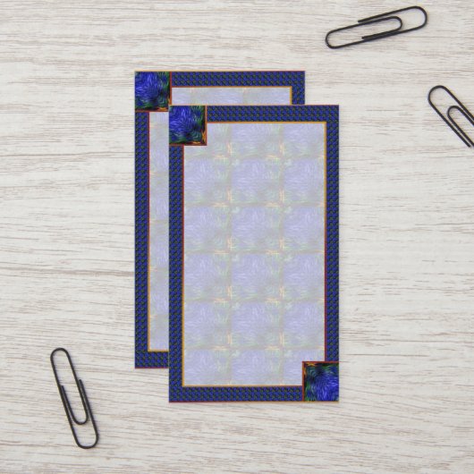 Blue Modern Abstract Visitekaartje (Voorkant / Achterkant in situ)