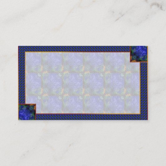 Blue Modern Abstract Visitekaartje (Achterkant)