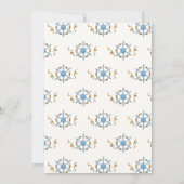 Blue Modern Ahoy Het is een Boy Nautisch Baby show Kaart (Achterkant)