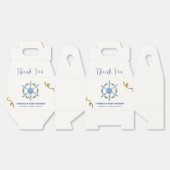 Blue Modern Ahoy Nautical Boy Baby shower Bedankdoosjes (Ongevouwen)