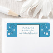 Blue Modern Berry Holiday Adresetiketten Etiket (Insitu)