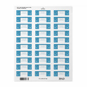 Blue Modern Berry Holiday Adresetiketten Etiket (Full Sheet)