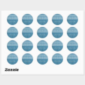Blue Modern Bohemian Dank je Stickers (Vel)