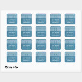 Blue Modern Bohemian Save the Date Stickers (Vel)