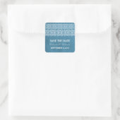 Blue Modern Bohemian Save the Date Stickers (Tas)