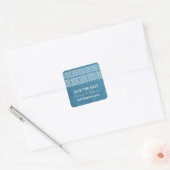 Blue Modern Bohemian Save the Date Stickers (Envelop)