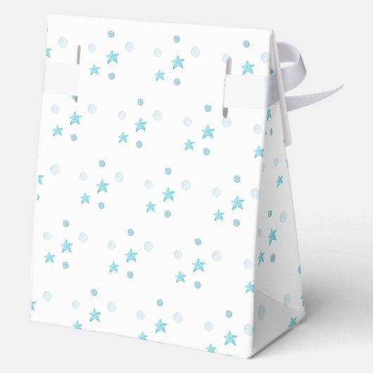 Blue Modern Bow Ice Cream Ready Pop Baby shower Bedankdoosjes (Achterkant)
