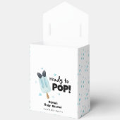 Blue Modern Bow Ice Cream Ready Pop Baby shower Bedankdoosjes (Open)