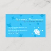 Blue Modern Bubble Housekeeper Wassen Visitekaartje (Achterkant)