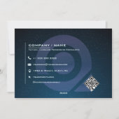 Blue Modern Christmas Star Corporate Logo Business Feestdagenkaart (Achterkant)