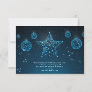 Blue Modern Christmas Star Corporate Logo Business Notitiekaartje