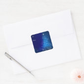 Blue Modern Christmas Tree Gift Label Stickers (Envelop)