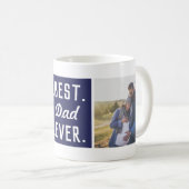 Blue Modern Custom 2 Foto Best Dad ever Mok (Voorkant rechts)