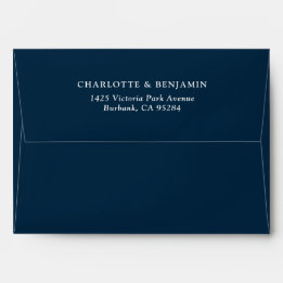 Blue Modern Custom Wedding 5.25x7.25 Envelop