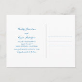 Blue Modern Deco Save the Date Briefkaart (Achterkant)