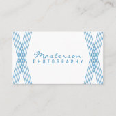 Blue Modern Deco-Visitekaartje Visitekaartje (Voorkant)