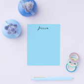 Blue Modern Elegant Plain Simple Professional Name Flyer (Enkel)