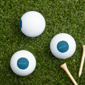 Blue Modern Elegant Plain Simple Professional Name Golfballen (Insitu Gras)