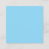 Blue Modern Elegant Plain Simple Professional Name Informatiekaartje (Achterkant)