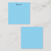 Blue Modern Elegant Plain Simple Professional Name Informatiekaartje (Voorkant / Achterkant)