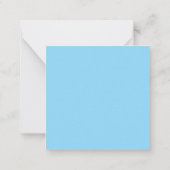 Blue Modern Elegant Plain Simple Professional Name Notitiekaartje (Achterkant)