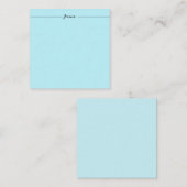 Blue Modern Elegant Plain Simple Professional Name Notitiekaartje (Voorkant / Achterkant)