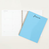 Blue Modern Elegant Plain Simple Professional Name Planner (Display)