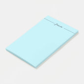 Blue Modern Elegant Plain Simple Professional Name Post-it® Notes (Schuin)