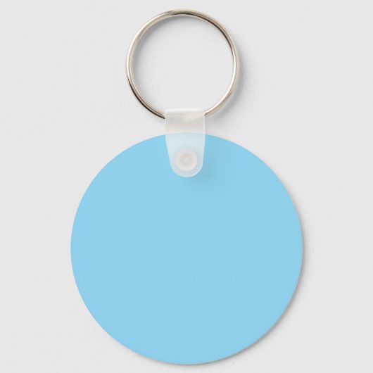 Blue Modern Elegant Plain Simple Professional Name Sleutelhanger (Achterkant)