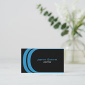 Blue Modern Elegant Professional Classy Visitekaartje (Staand voorkant)