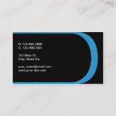 Blue Modern Elegant Professional Classy Visitekaartje (Achterkant)
