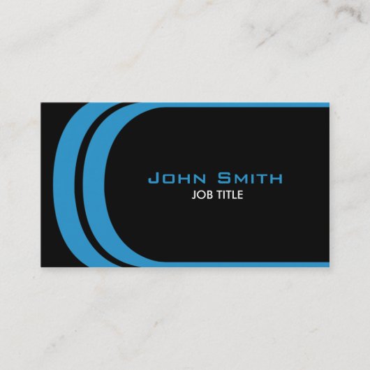Blue Modern Elegant Professional Classy Visitekaartje (Voorkant)