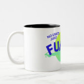 Blue Modern Geen Limieten Alleen Funday Mok (Links)