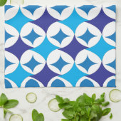 Blue Modern Geometric Theedoek (Gevouwen)
