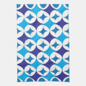 Blue Modern Geometric Theedoek (Verticaal)