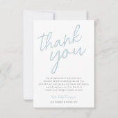 Blue Modern Hallo Baby Baby shower Dank u wel Bedankkaart (Voorkant)