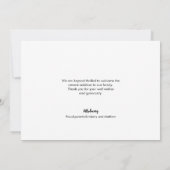 Blue Modern Handlettering Photo Collage Baby Boy Bedankkaart (Achterkant)