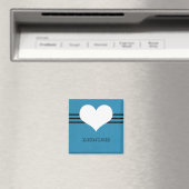 Blue Modern Heart Magnet (Insitu (Vaatwasser))