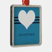 Blue Modern Heart Ornament (Rechts)