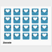 Blue Modern Heart Stickers (Vel)
