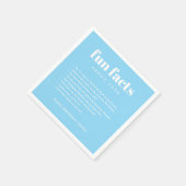 Blue Modern Minimal Fun Facts Verjaardagsjaar Servet (Hoek)