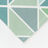 Blue Modern Mint Abstract Triangle Patroon Fleece Deken (Hoek)